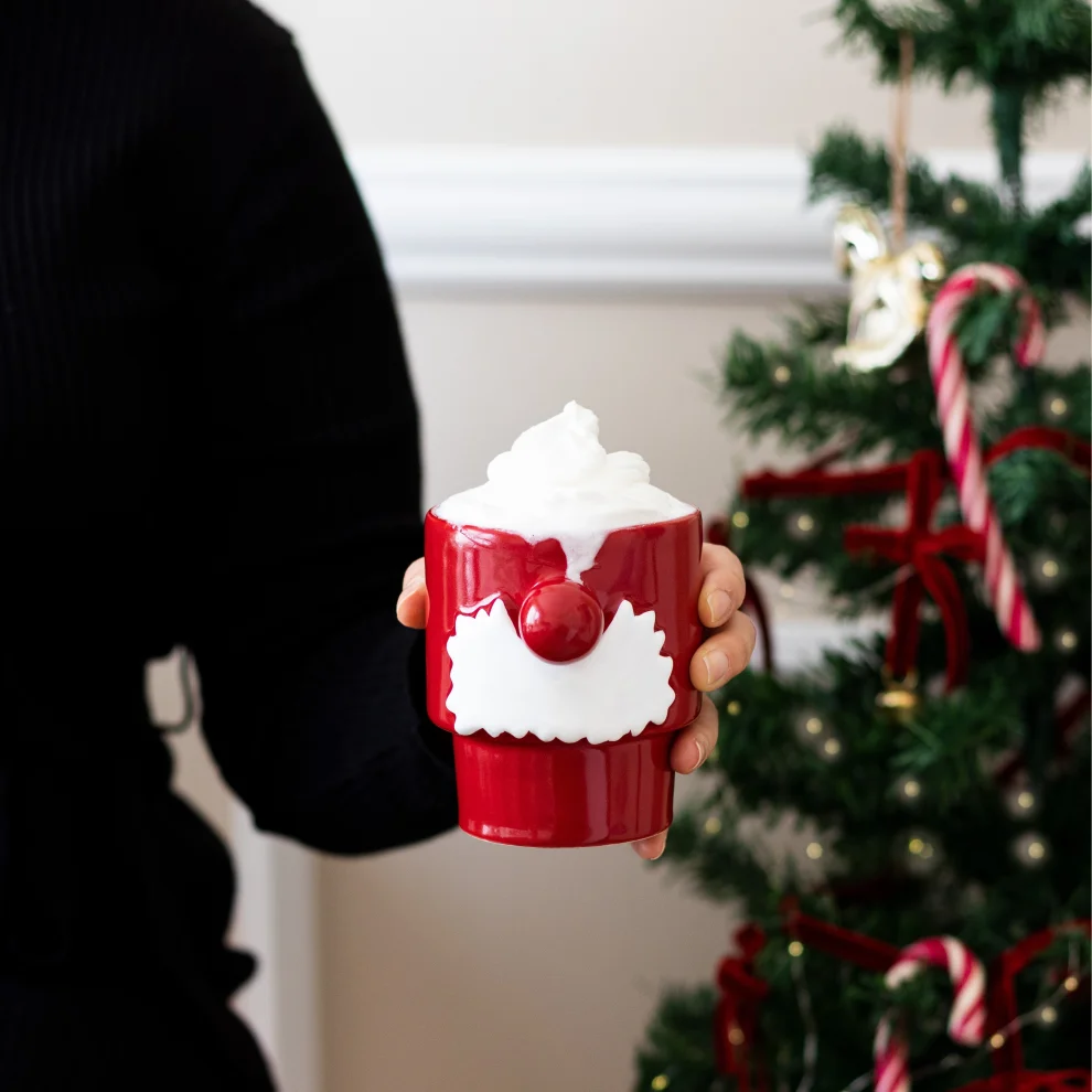 Beige & Stone - Christmas Santa Claus Thick Mustache Mug