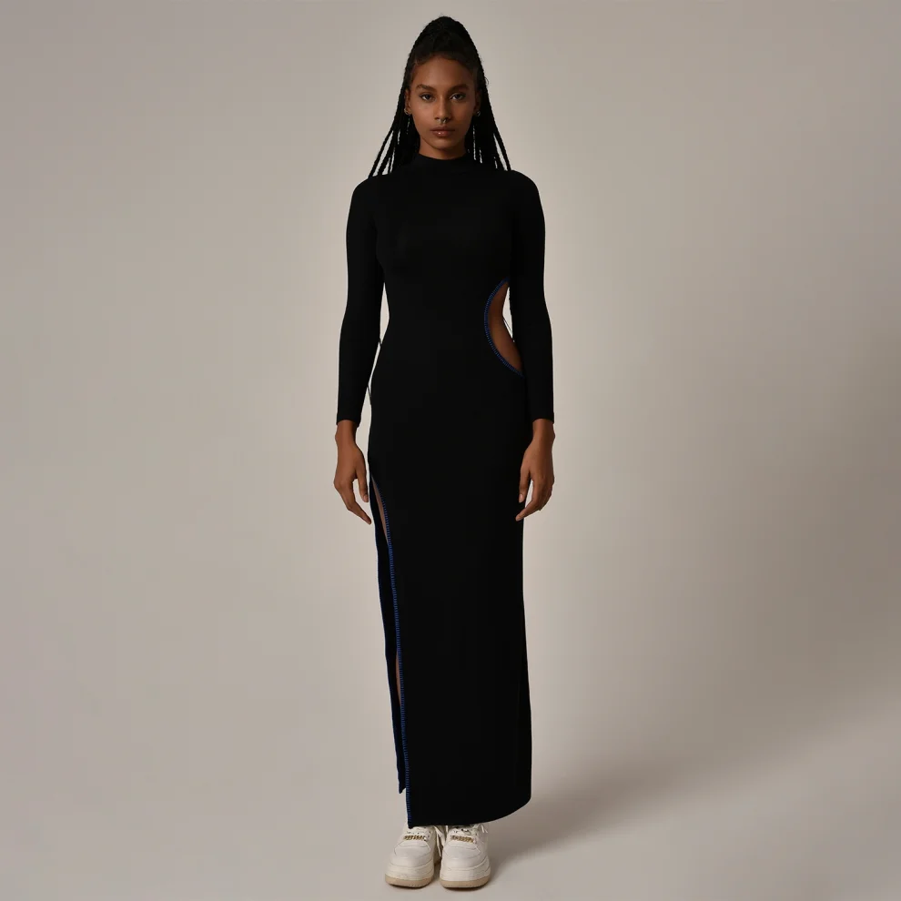 H and m black hotsell maxi dress