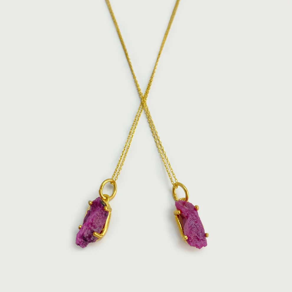 No 925 - Raw Ruby Of Mars Necklace