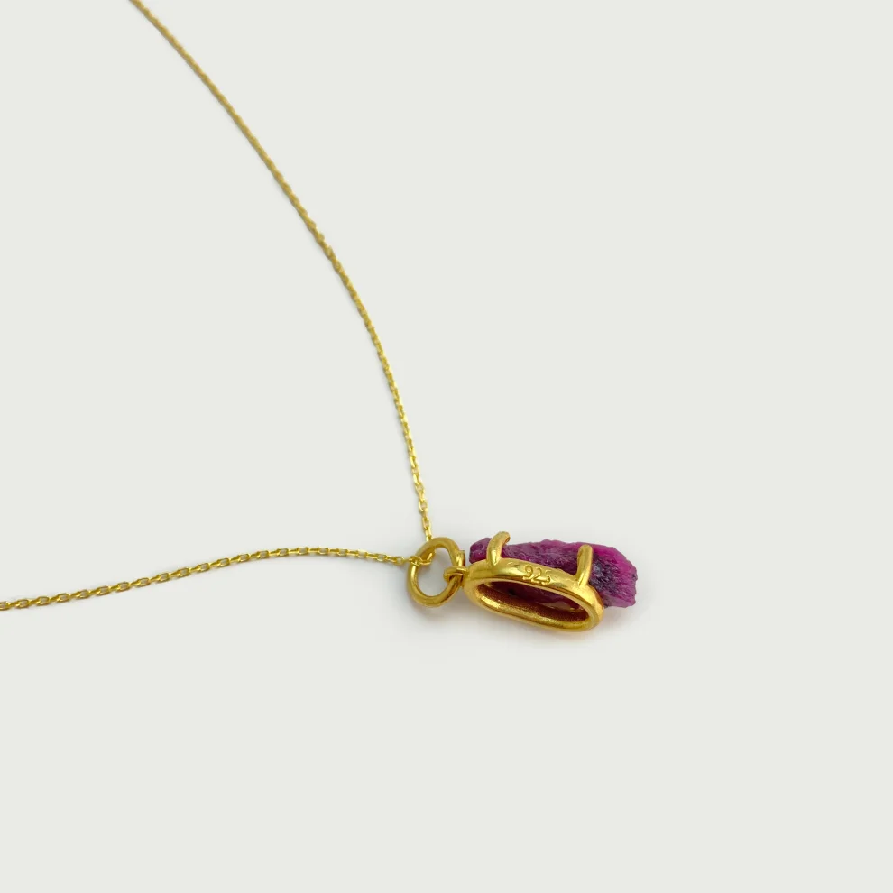 No 925 - Raw Ruby Of Mars Necklace