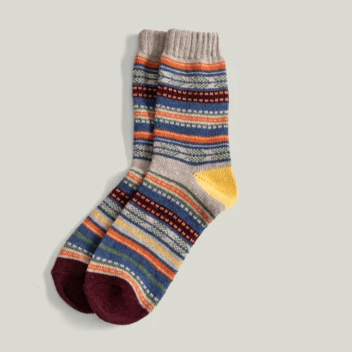 AnOther Goods - Another Winter Patterned Wool Socks -ıv