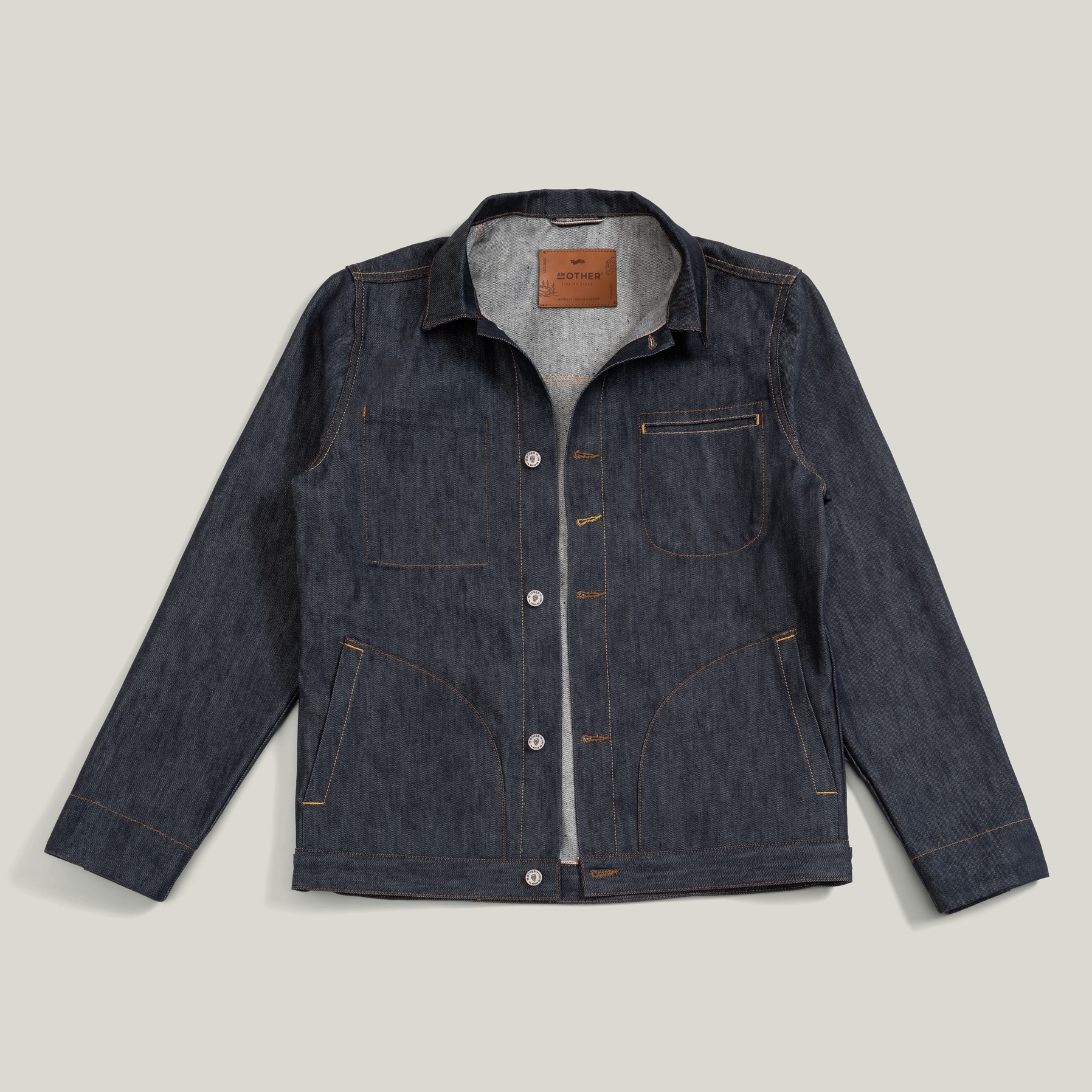 AnOther Goods - Craftsman's Selvedge Raw Denim Straight Jacket Natural M