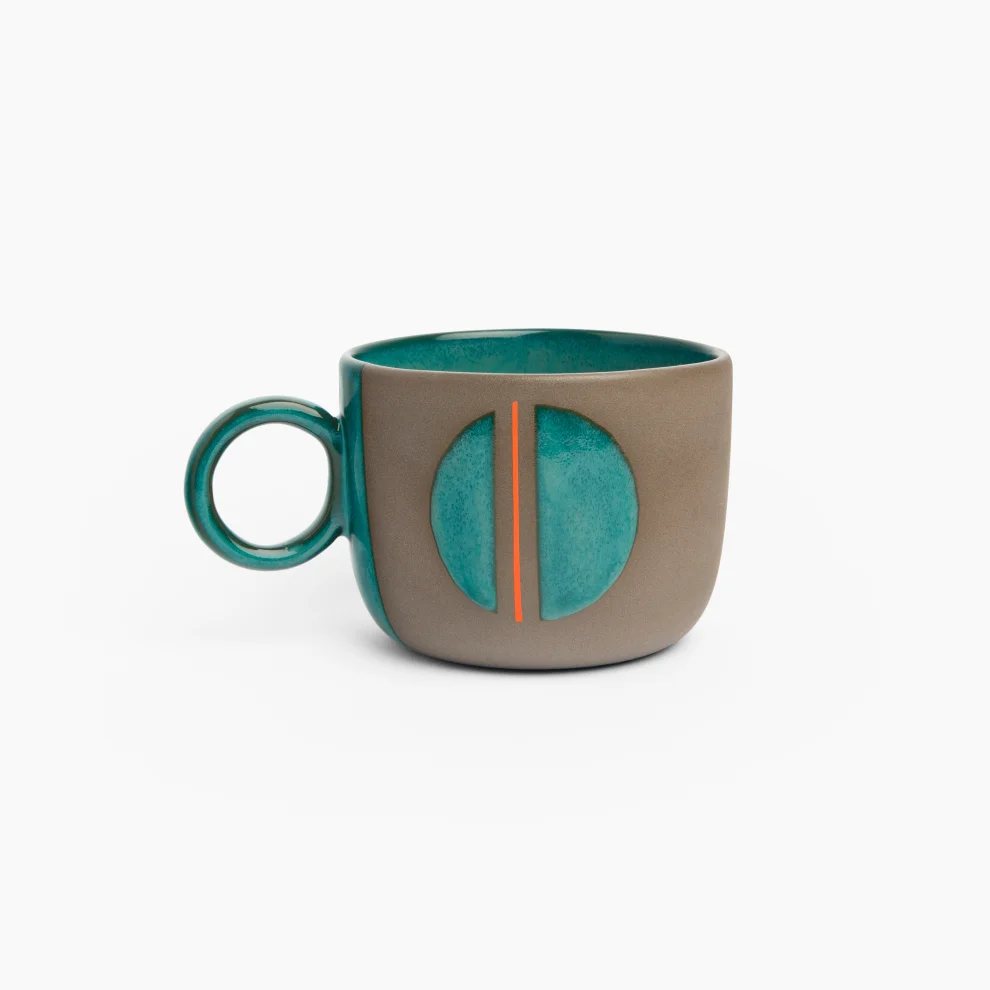 Yasemin Uğurlu Clay Works - Luna Linie Forest Mug