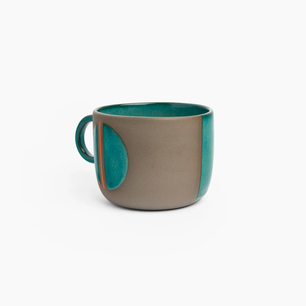 Yasemin Uğurlu Clay Works - Luna Linie Forest Mug