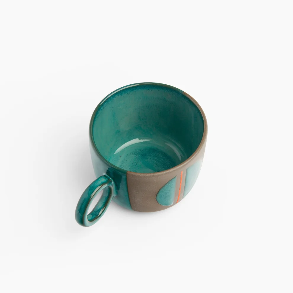 Yasemin Uğurlu Clay Works - Luna Linie Forest Mug