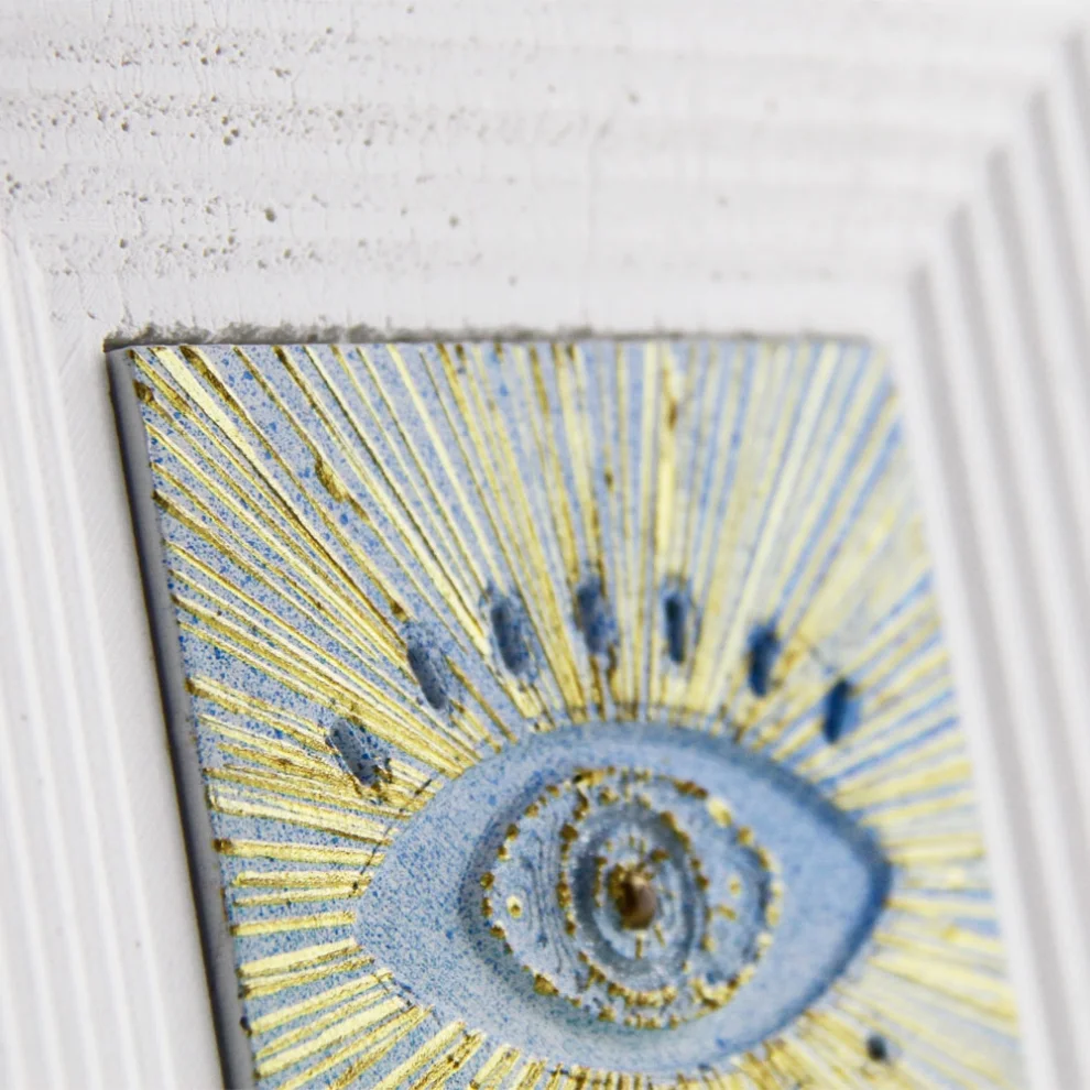 Coho Objet	 - Evileye Artistic Painting - Gilding Acrylic