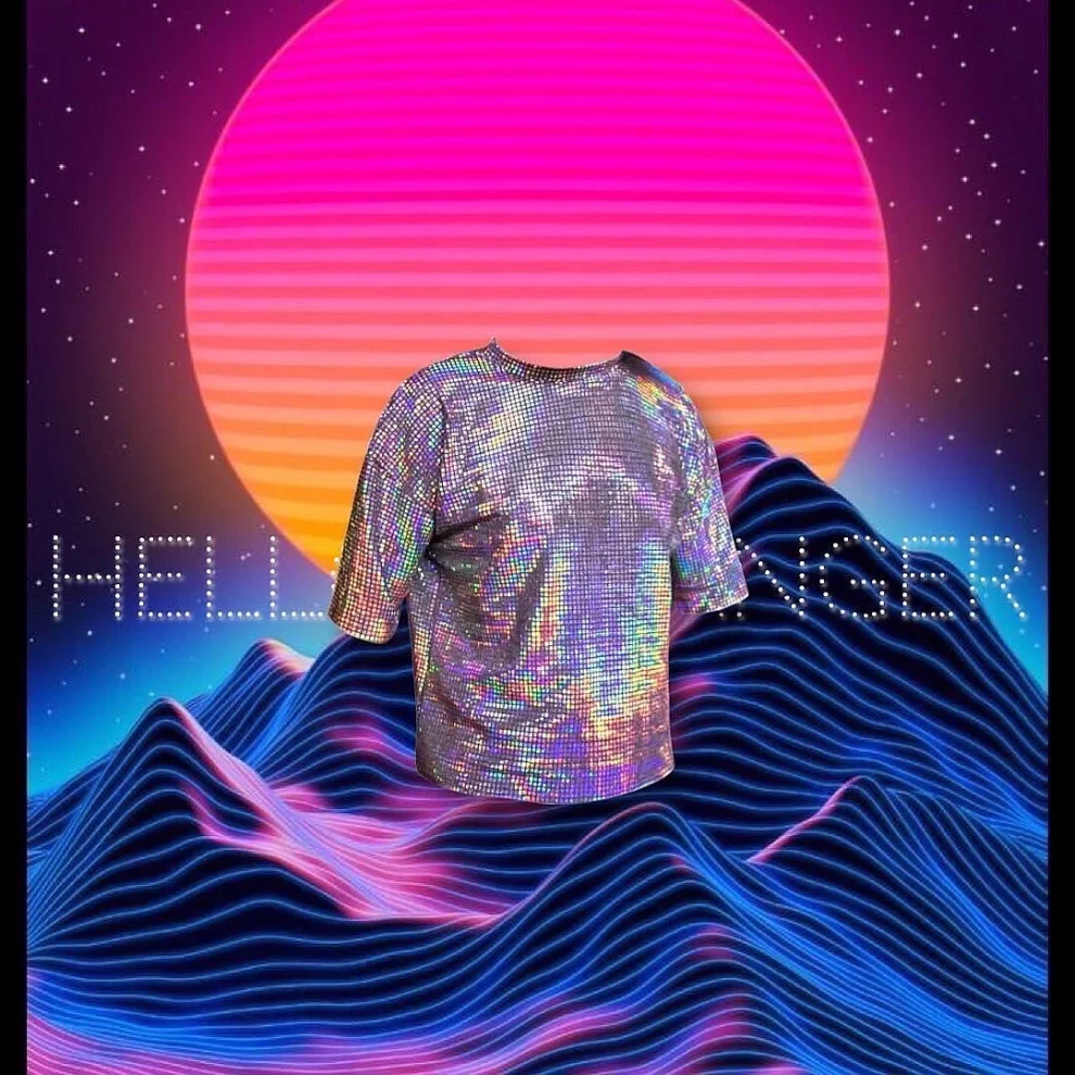 Hello Stranger - Disco Ball Future Collection Shiny T-shirt