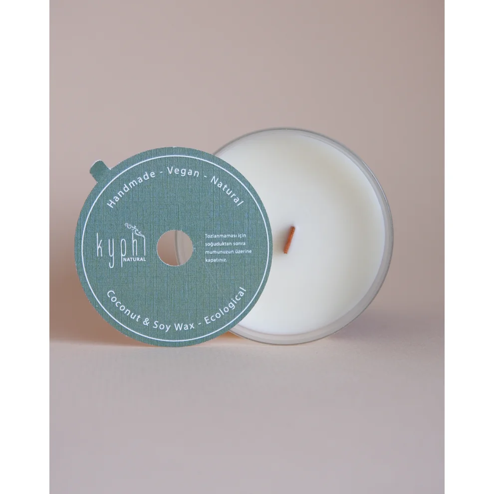 Kyphi Natural - Flow Candle Coconut And Soy Wax Candle Wooden Wick