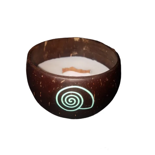 Ebru Sayer Art & Design - Coconut Bowl Soy & Coconut Wax-with Ocean Scent Il