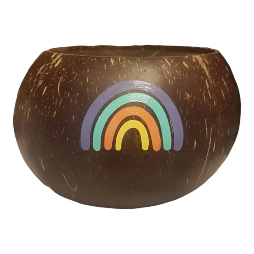 Ebru Sayer Art & Design - Coconut Bowl Soy & Coconut Wax-rainbow