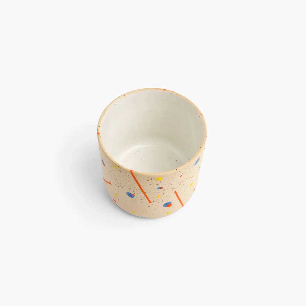 Yasemin Uğurlu Clay Works - Bliss Dottie White Cup