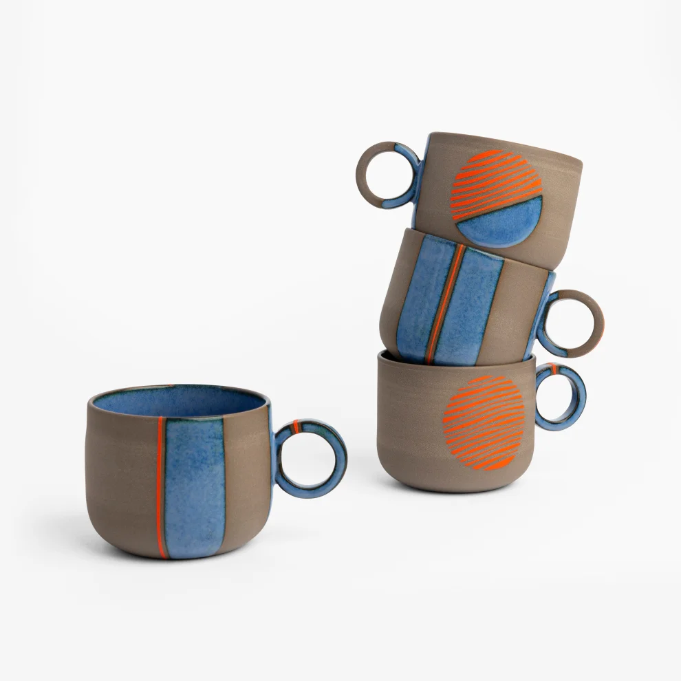 Yasemin Uğurlu Clay Works - Bliss Linie Indigo Mug