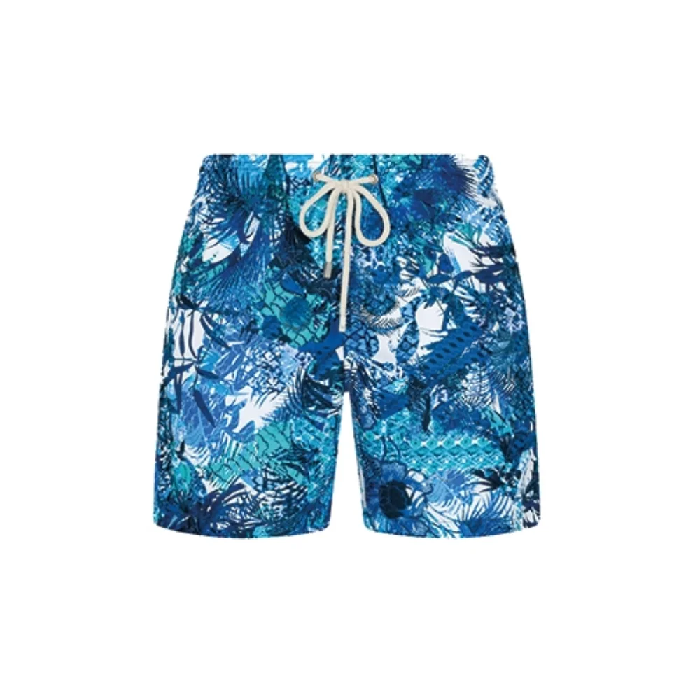 Shikoo Swimwear - Ethnic Patterned Lace-up Shorts Swimsuit