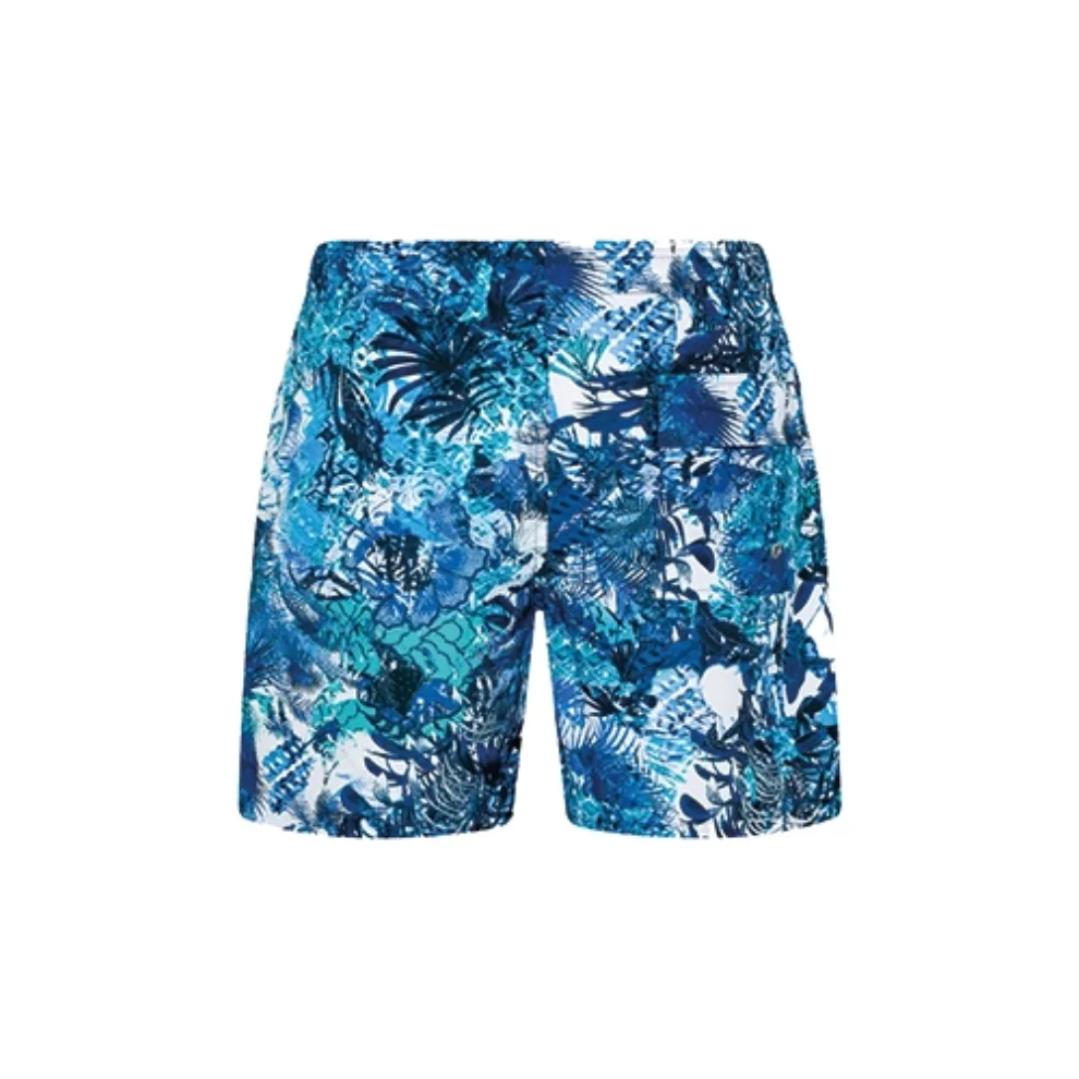 Shikoo Swimwear - Ethnic Patterned Lace-up Shorts Swimsuit