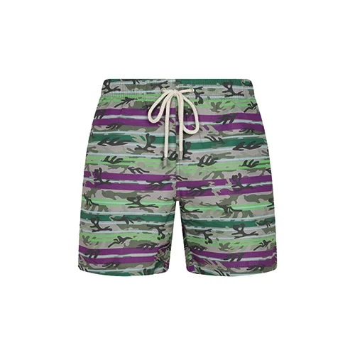 Shikoo Swimwear - Colorful Camouflage Patterned Lace-up Short Swimsuit