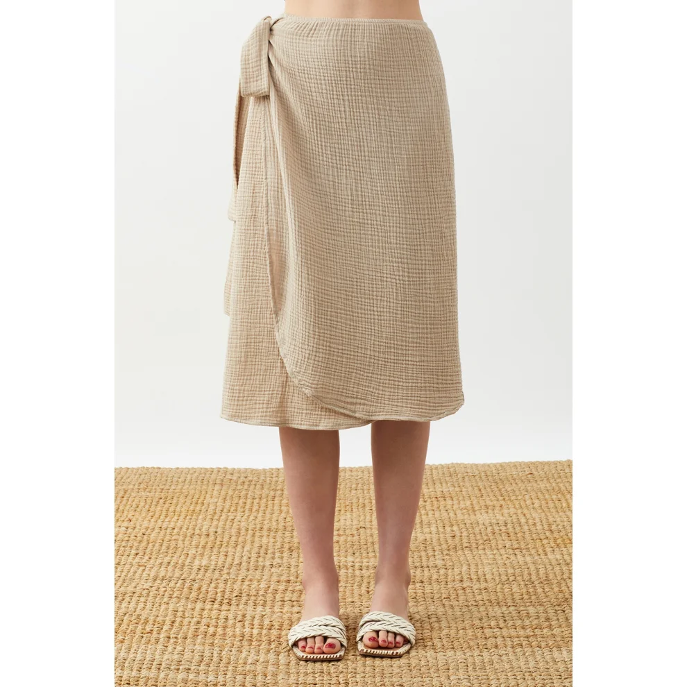 Why Emma - Tie Muslin Wrapped Skirt