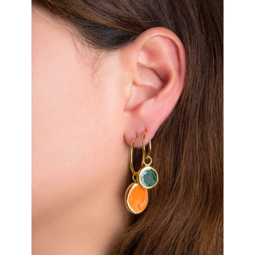 Monapetra - Intaglio Ring Earrings