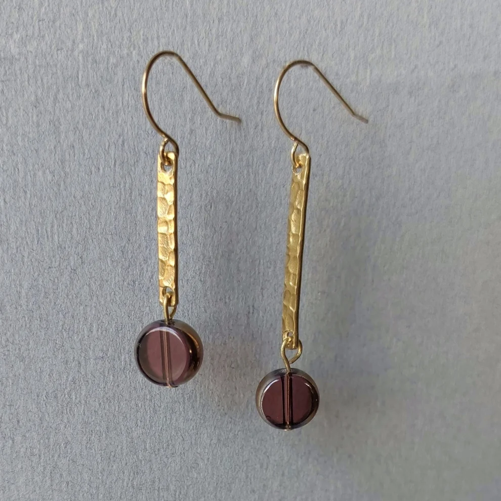 POJWoman by Pelin Özerson - Aysmetrical Glass Earrings