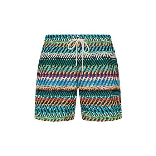 Shikoo Swimwear - Multicolor Patterned Lace-up Short Swimsuit