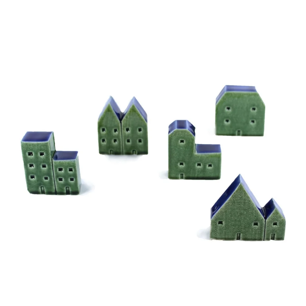 GA Ceramic - Five Mini Decorative House