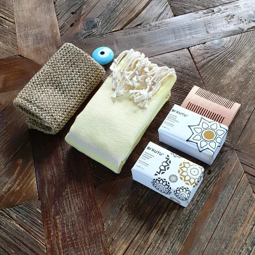BiKutu - Zeytinyağlı Doğal Sabun Hamam Seti Kompakt Boy