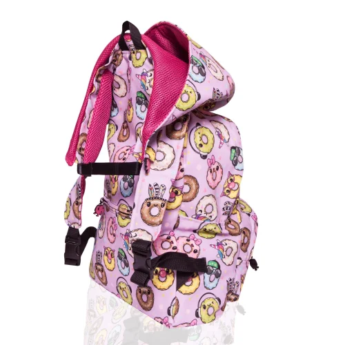 Morikukko - Donut Back Too School Hooded Backpack