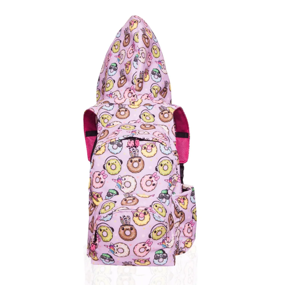 Morikukko - Donut Back Too School Hooded Backpack