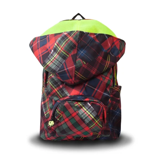 Morikukko - Plaid Back Too School Hooded Backpack