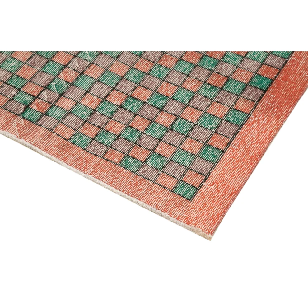 Rug N Carpet - Amy El Dokuma Geometrik Desen Halı 120x 320cm