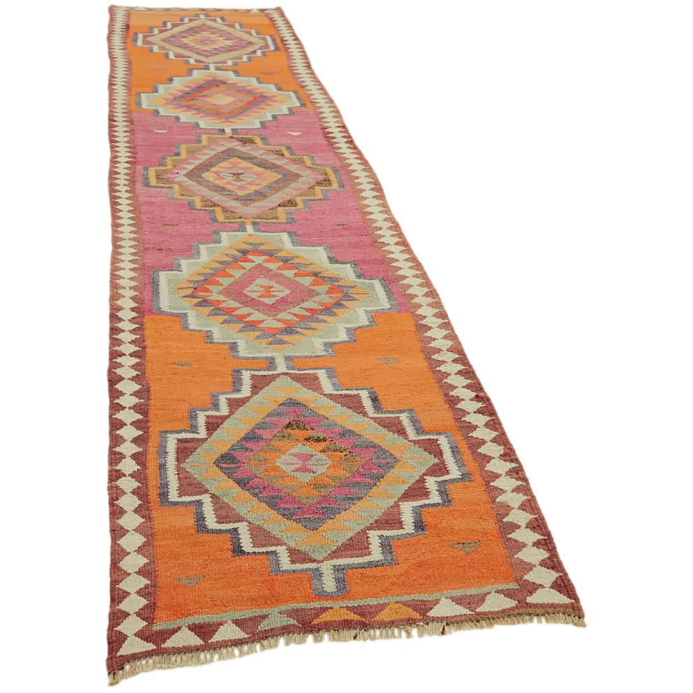 Rug N Carpet - Betsy El Dokuma Herki Yolluk 100x 398cm