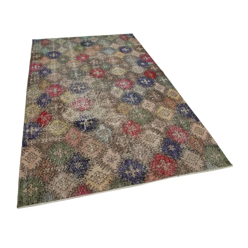Rug N Carpet - Grace El Dokuma Geometrik Desen Halı