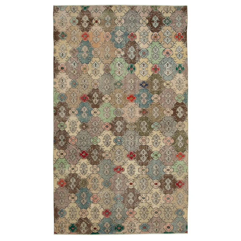 Rug N Carpet - Jeanette El Dokuma Geometrik Desen Halı 177x 293cm