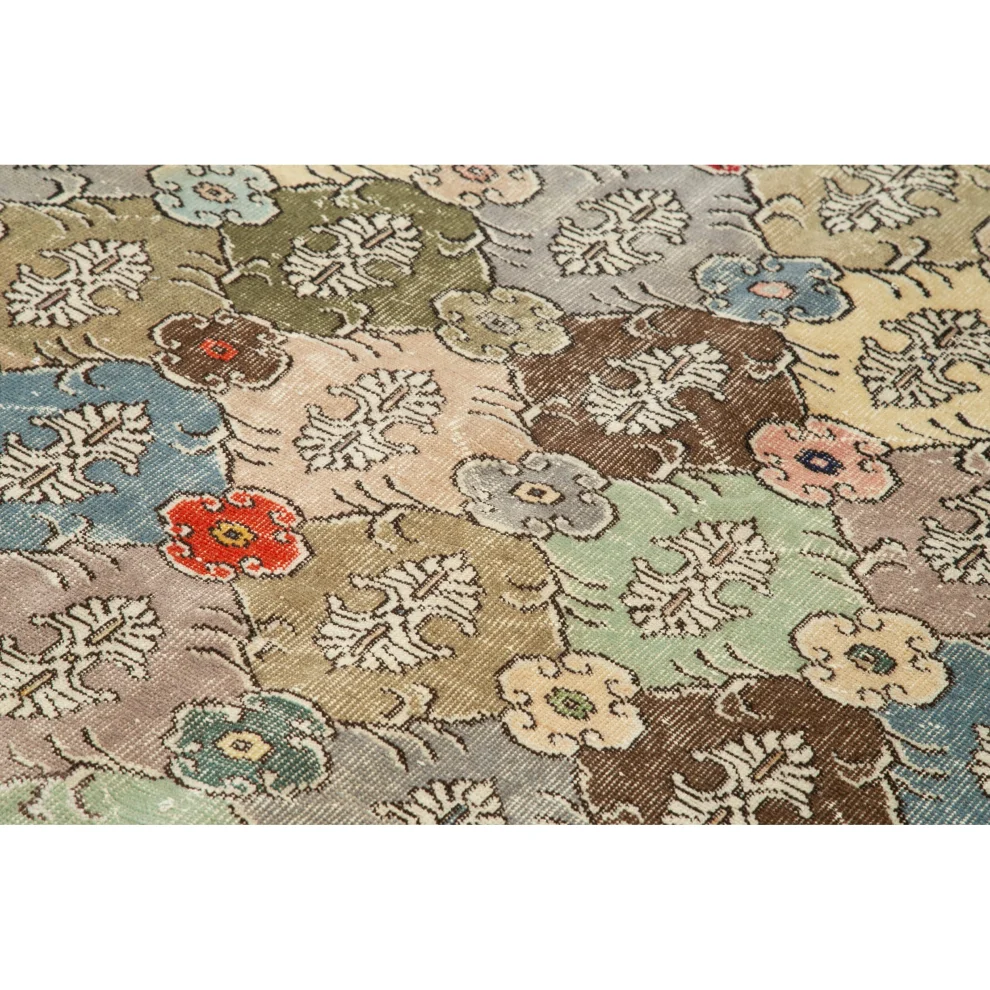 Rug N Carpet - Jeanette El Dokuma Geometrik Desen Halı 177x 293cm