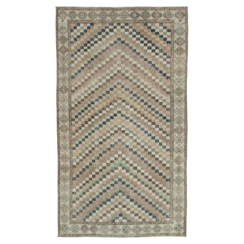 Rug N Carpet - Patsy El Dokuma Geometrik Desen Halı