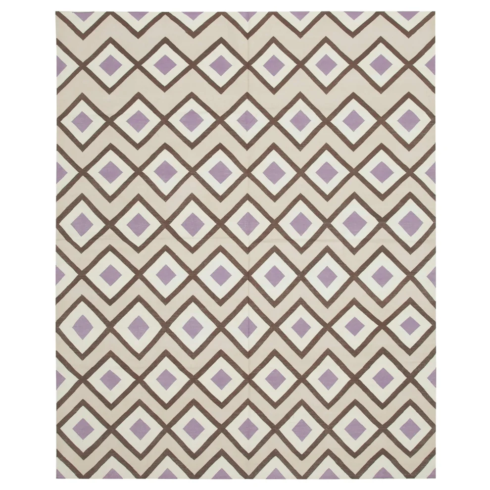 Rug N Carpet - Lana Handmade Geometric Dhurrie Rug 250x 307cm