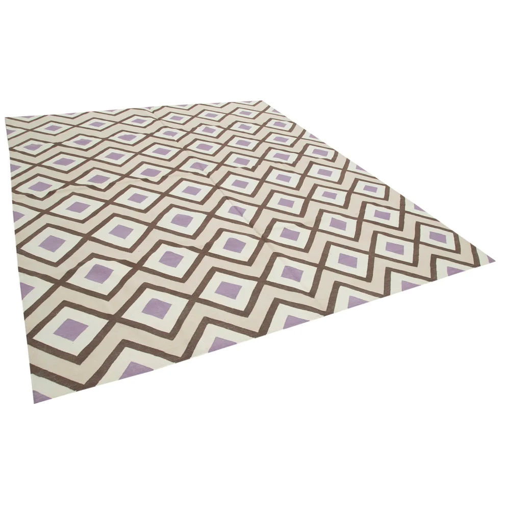 Rug N Carpet - Lana Handmade Geometric Dhurrie Rug 250x 307cm