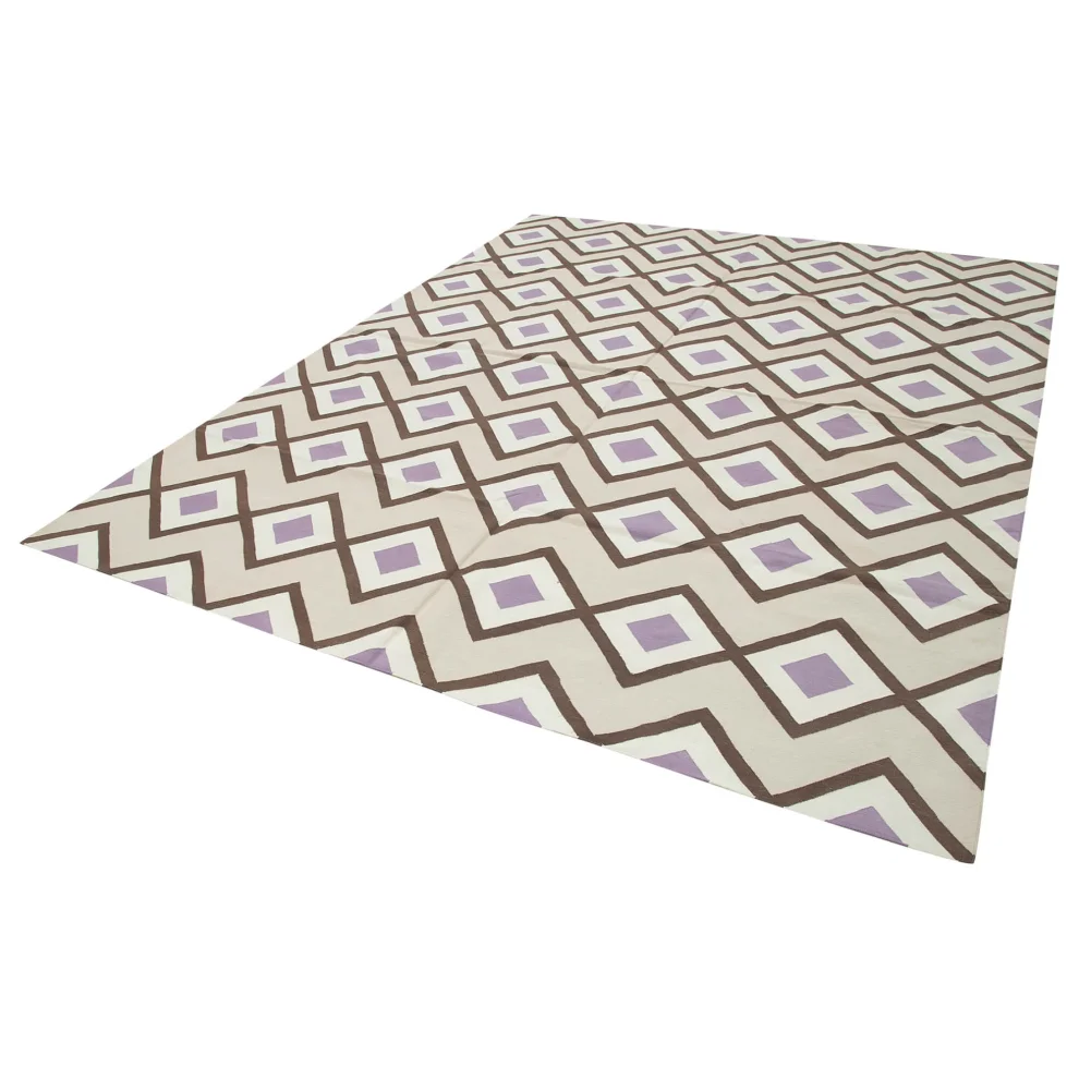 Rug N Carpet - Lana Handmade Geometric Dhurrie Rug 250x 307cm