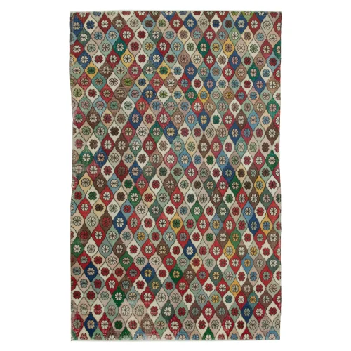 Rug N Carpet - Sherri El Dokuma Geometrik Desen Halı