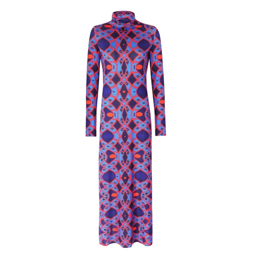 Bashaques - Wayuu Pattern Lycra Turtleneck Dress