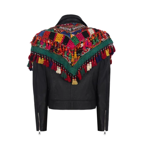 Bashaques - Özbek Accessory Leather Jacket - Il
