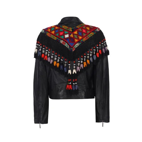 Bashaques - Özbek Accessory Leather Jacket - Ill