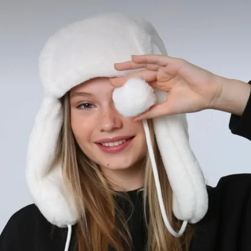 Beanie Fun - Fur Eared Plush Hat Beanie