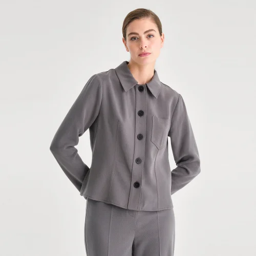 House of IKA - Buttoned Shirt Jacket