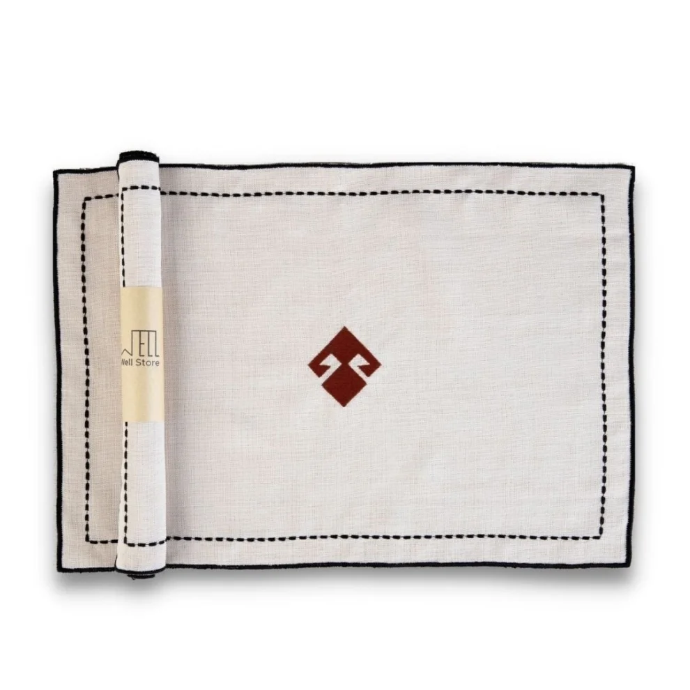 Well Studio Store - Linen Placemat Service With Motifs In The Wellmade Collection Handel