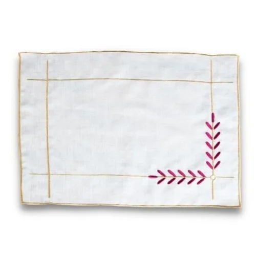 Well Studio Store - Bodrum Collection Linen Placemat With Flowers