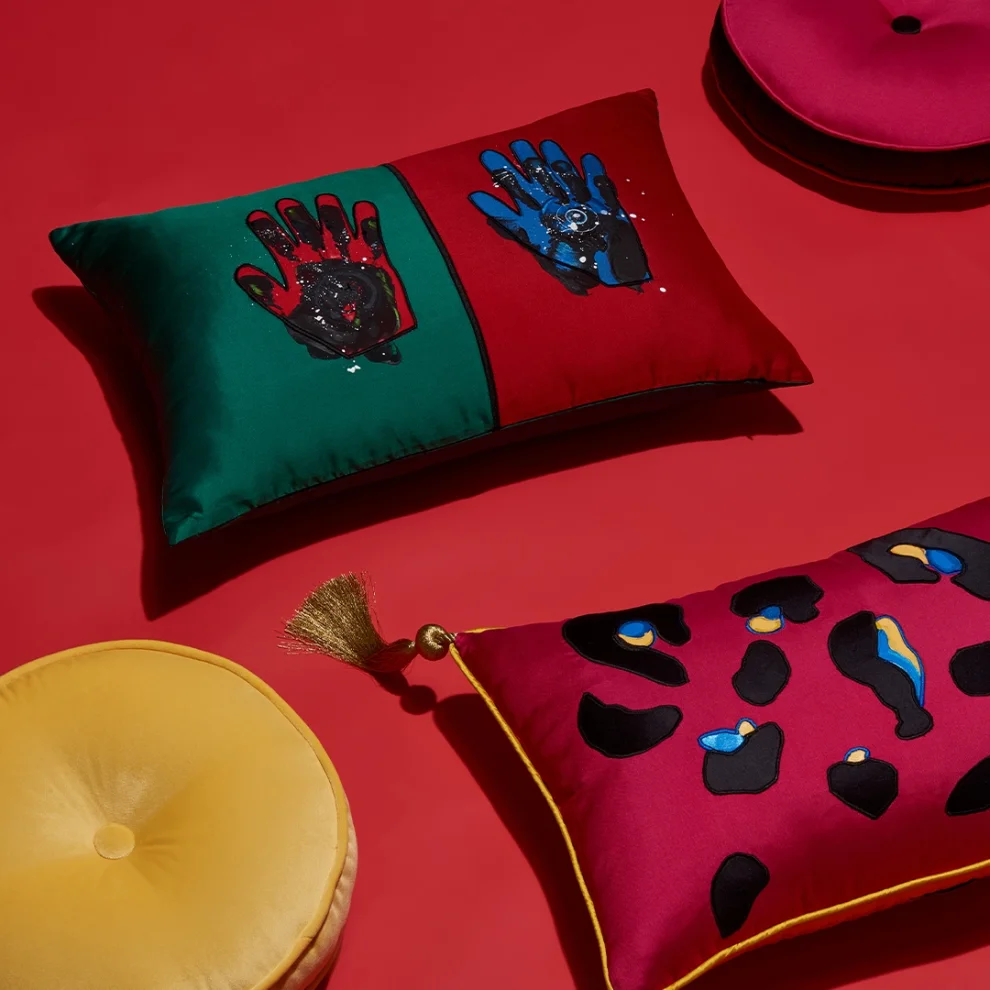 Alpaq Studio - Aura Hand Painted Silk Cushion