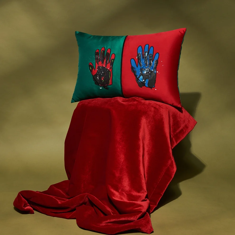 Alpaq Studio - Aura Hand Painted Silk Cushion