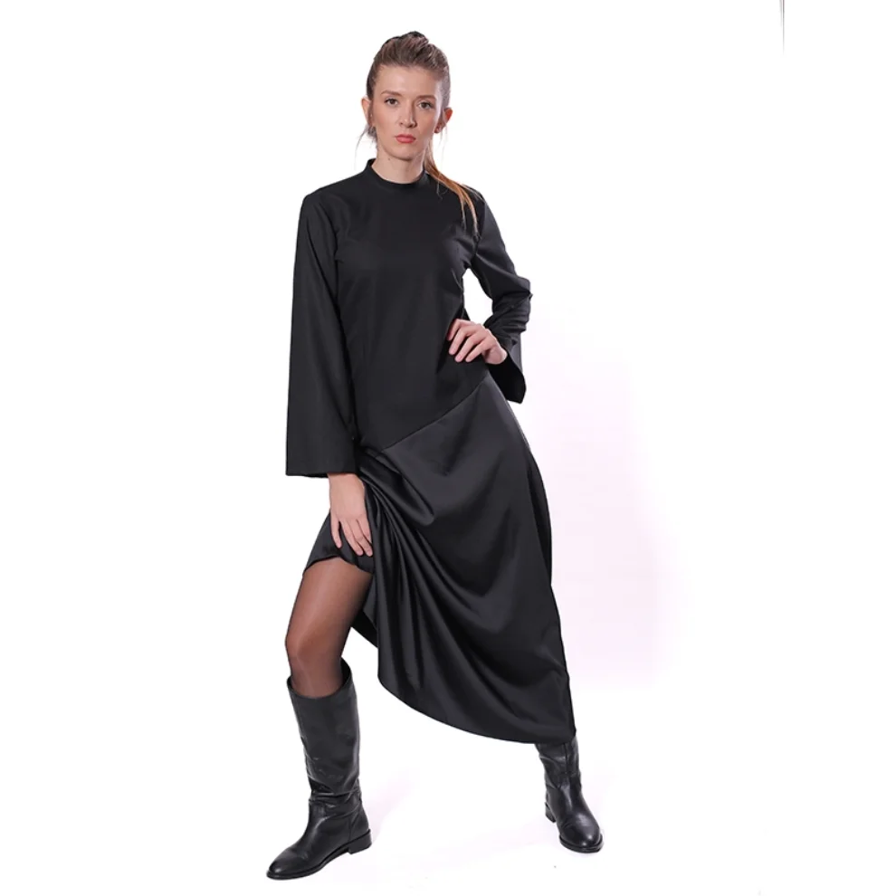 Mezz - Asymmetric Satin Dress