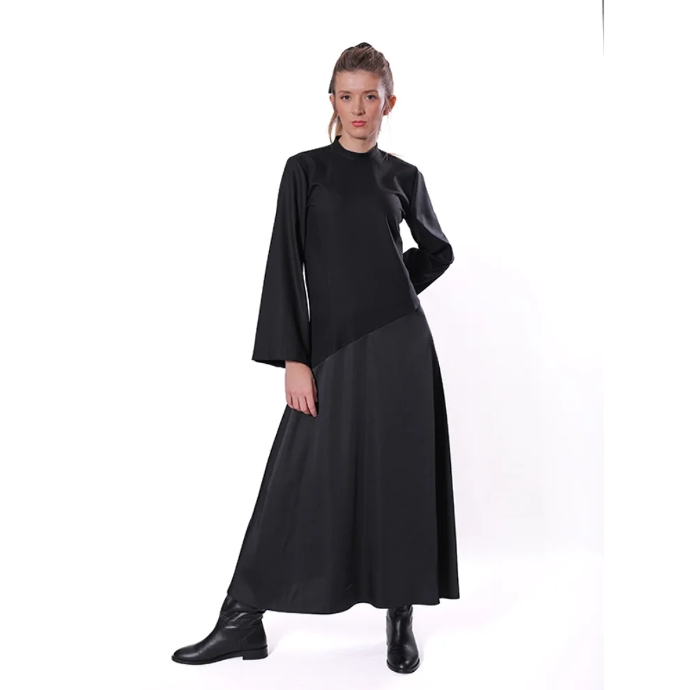 Mezz - Asymmetric Satin Dress