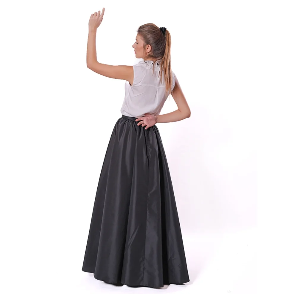 Mezz - Tafta Maxi Flared Skirt